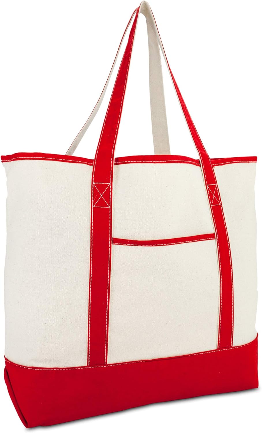 Bolsa de mano de lujo con parte superior abierta de 22 pulgadas con bolsillo exterior