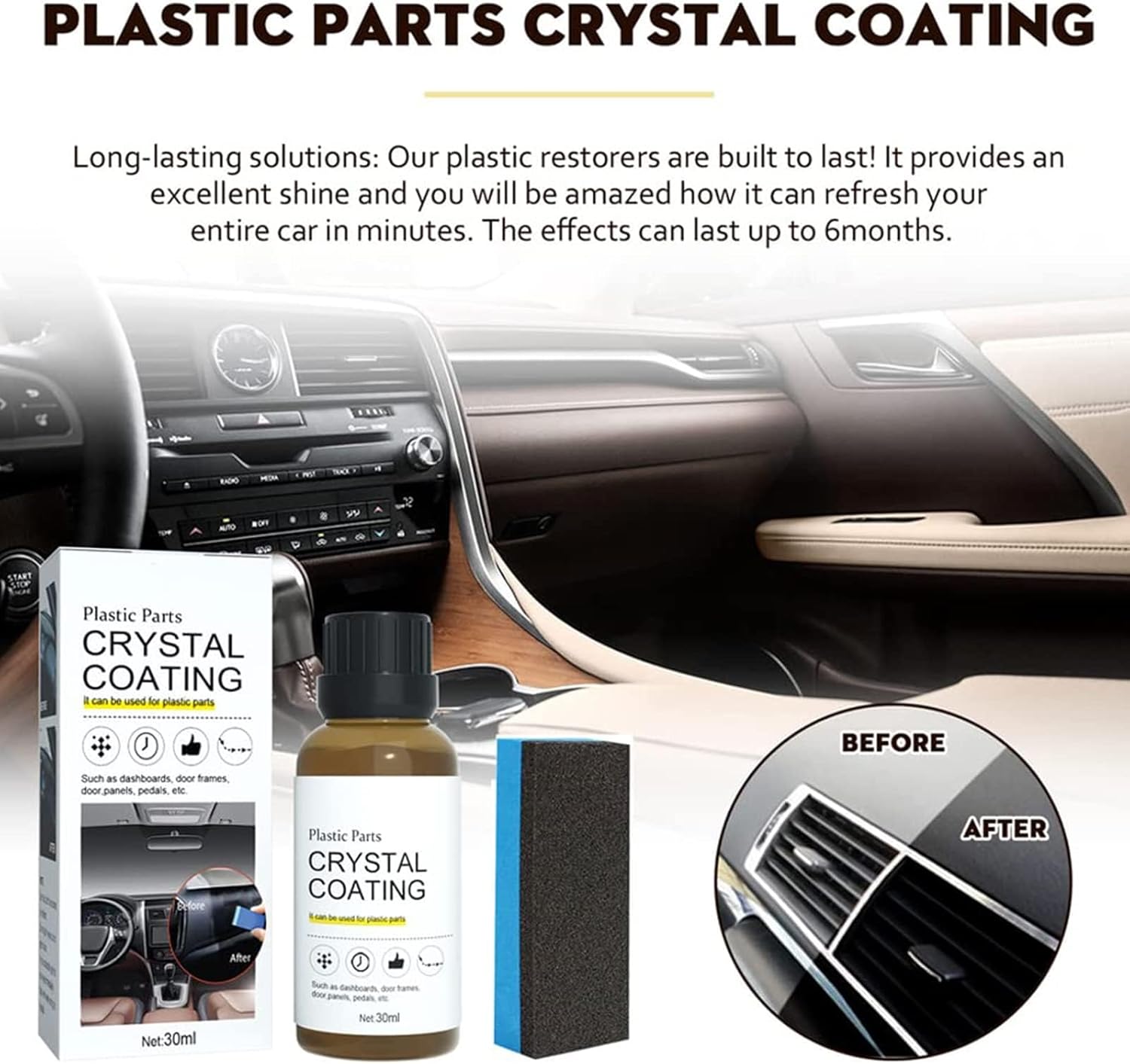 Alkyne Revestimiento de cristal para PláStico Del Carro, nuevo revestimiento de cristal para automóvil, revestimiento de cristal de piezas de