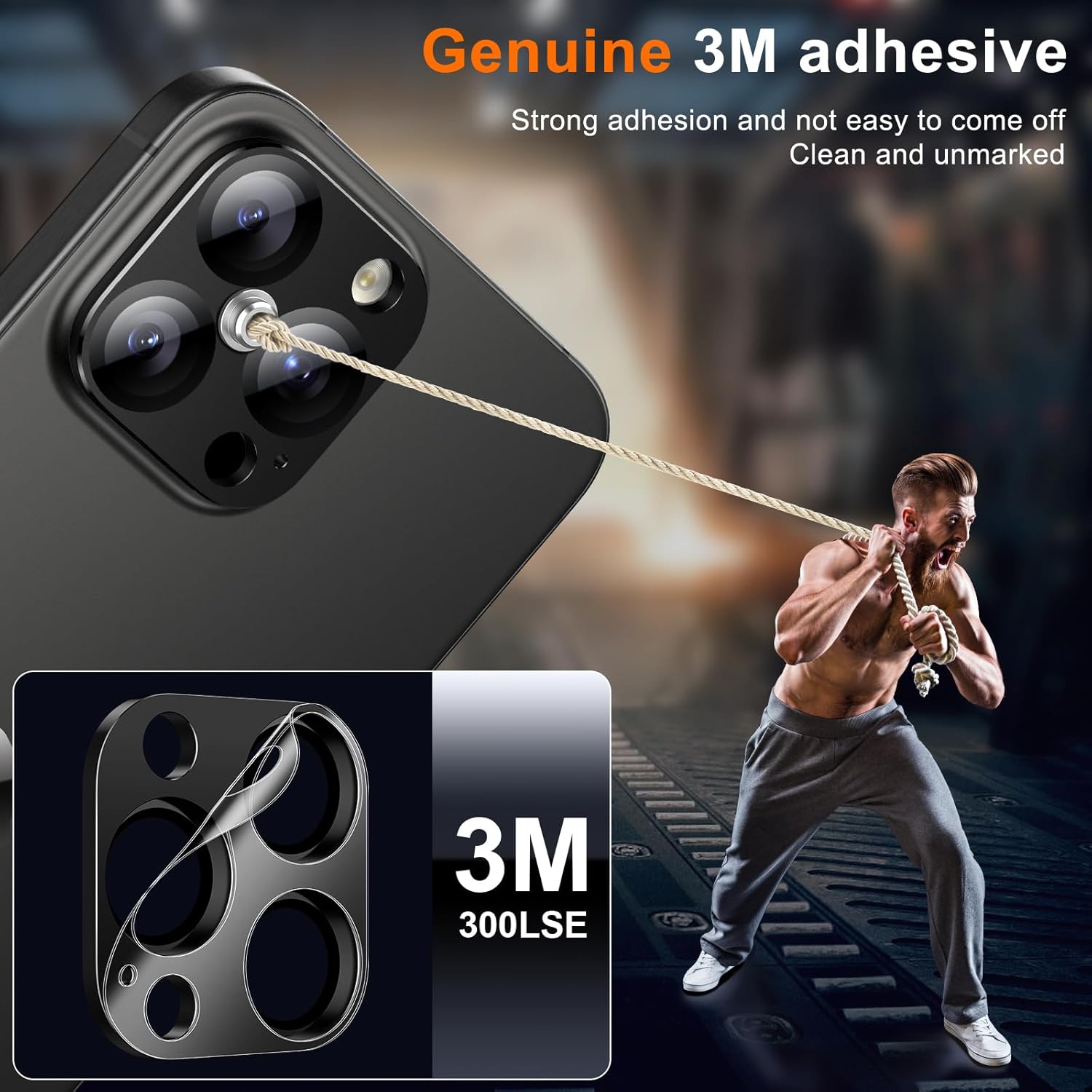 Ksleri Paquete de 2 protectores de lente de cámara para iPhone 15 Pro MaxiPhone 15 Pro, protección contra caídas, cubierta de cámara de vidrio