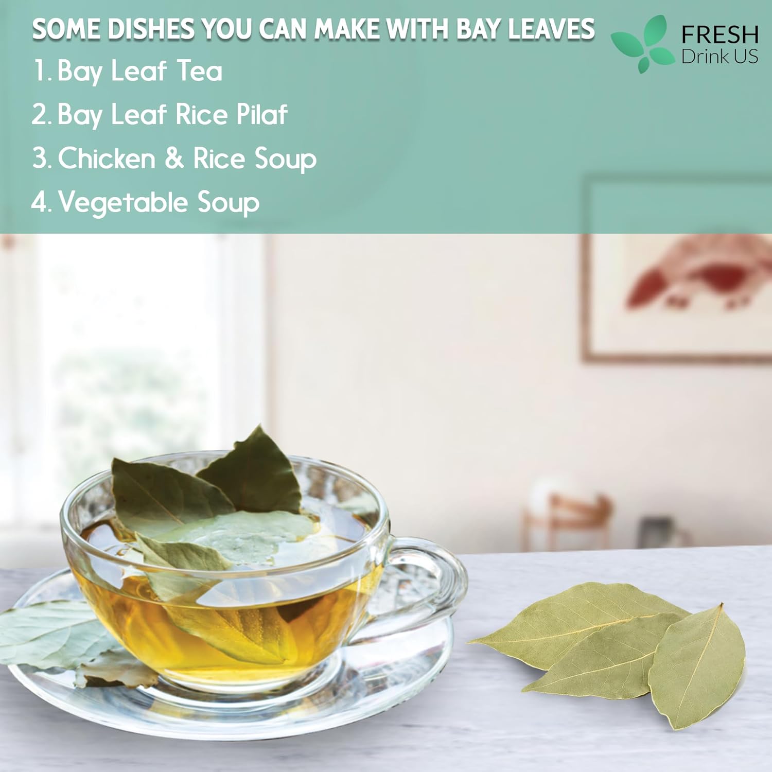 Más de 200 hojas de laurel secas de alta calidad, té de hoja de laurel, especias de hojas de laurel, hojas enteras agradables, elaboradas en el