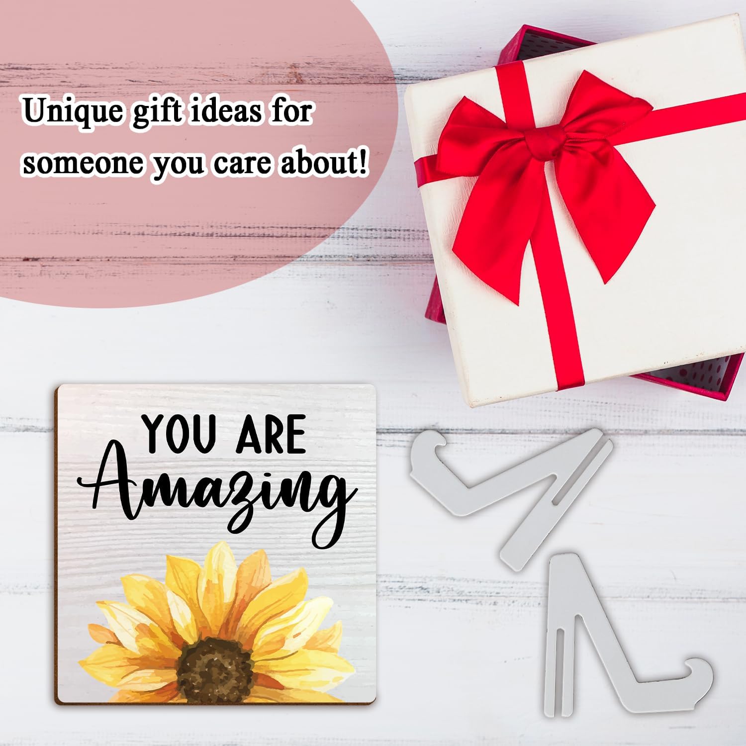 You are Amazing Regalos para mujeres, regalo de graduación para hija, hermana, mejor amiga, placa de decoración de escritorio con soporte de madera,