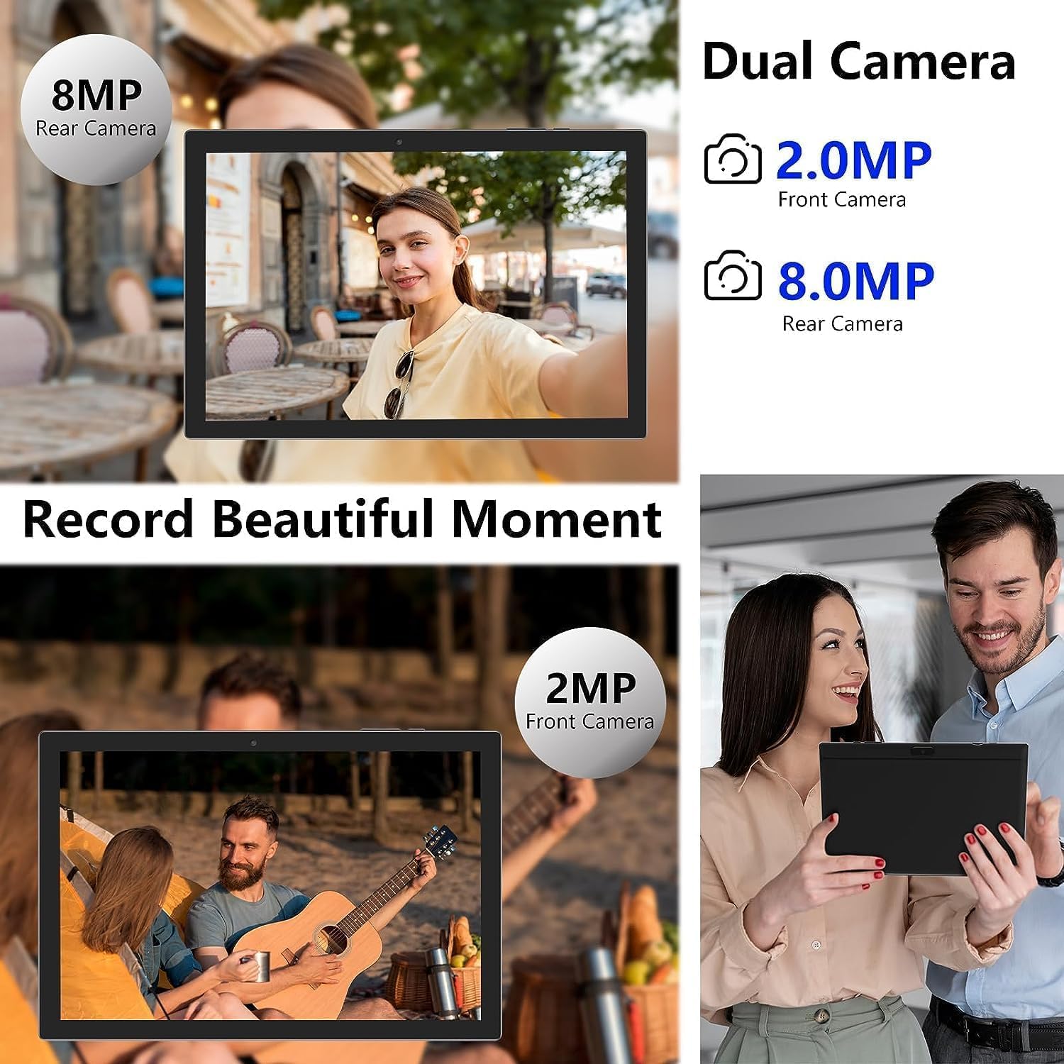 Tablet Android 13 de 10 pulgadas, 2024 más reciente 12 GB de RAM+128 GB ROM1 TB tabletas expandibles PC, tabletas 2 en 1 con teclado, pantalla HD de