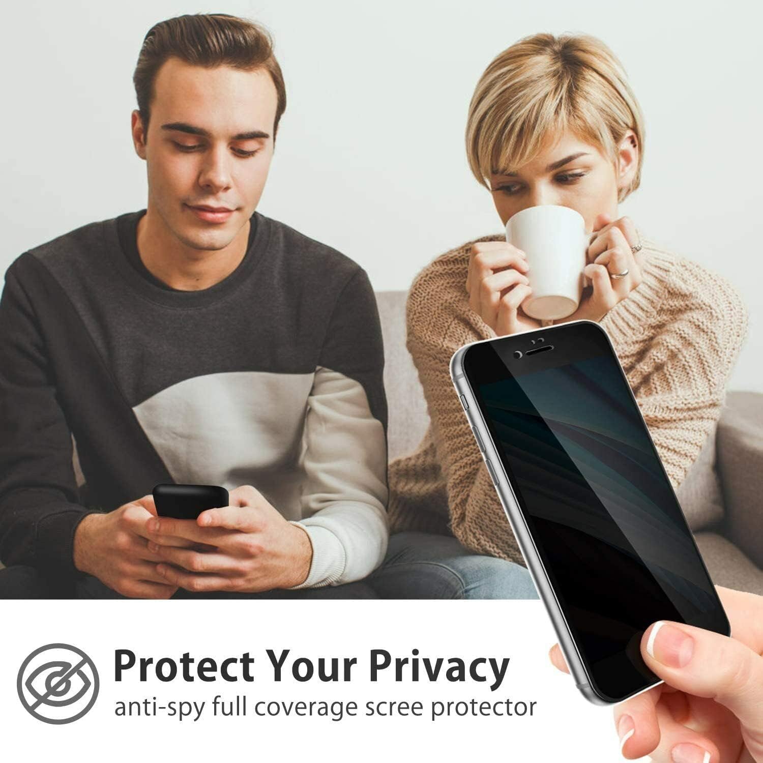UMTITI – Funda magnética de privacidad antiespía para iPhone 1212 Pro, cuerpo completo con protector de pantalla integrado, parte trasera magnética