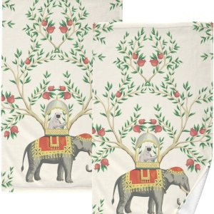 susiyo Chinoiserie Elephant – Toallas de mano de 100 % algodón para baño, 16 x 28 pulgadas susiyo Chinoiserie Elephant – Toallas de mano de 100 % algodón para baño, 16 x 28 pulgadas