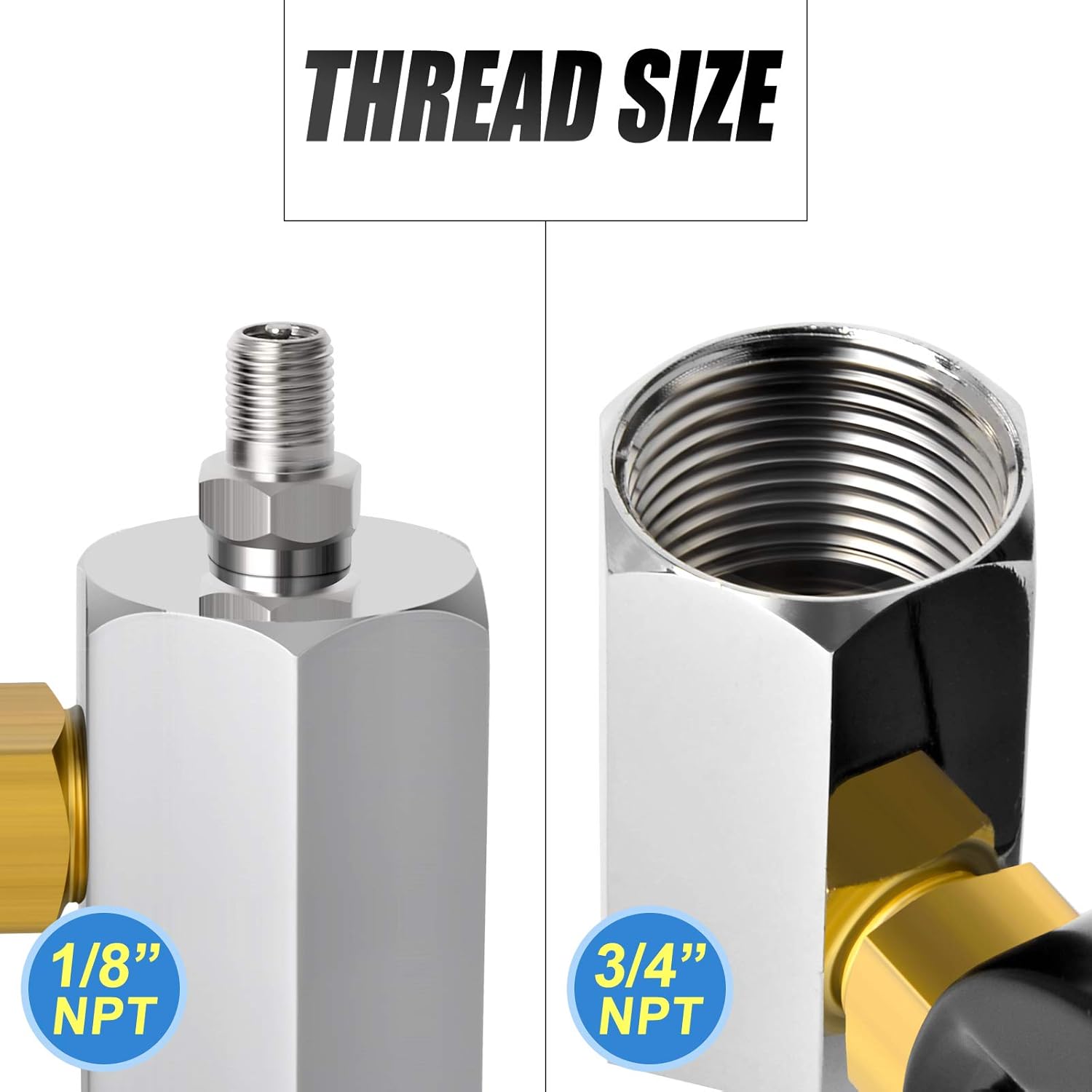 MEANLIN MEASURE 0-60Psi 2 “medidores de presión graduados dobles de acero de prueba de aire, conexión FNPT de 34”, precisión del -3-2-3%