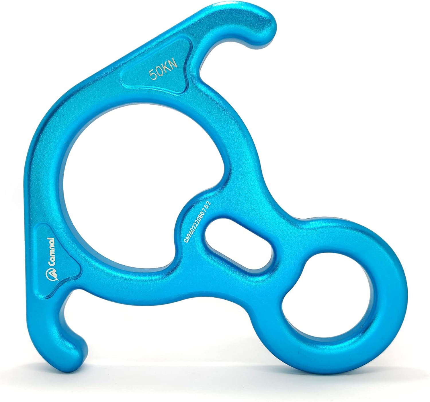 50KN Rescue Figure 8 Descender – Dispositivo de sujeción de oreja doblada grande de aleación de aluminio