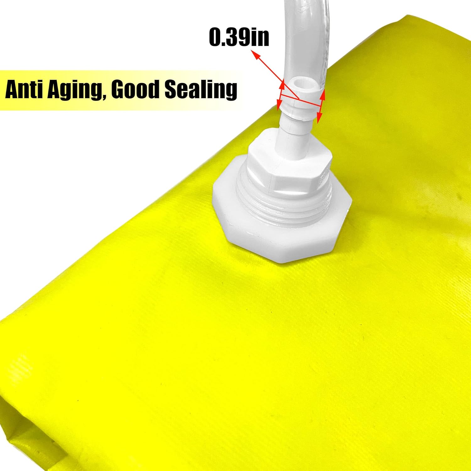 Lona de drenaje de 7 x 7 pies, resistente para techo, desviador de fugas de techo, kit de lona desviadora de fugas de techo amarillo (7 x 7 pies)