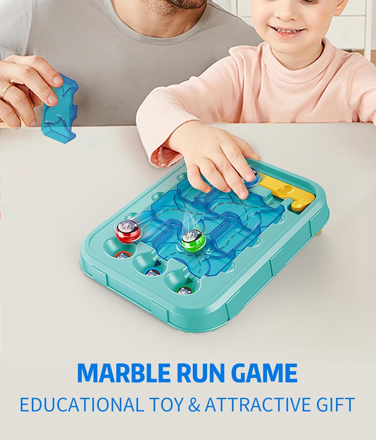 Juego de solución Marble Run, juguete educativo STEM para niños y niñas, juego de construcción de rompecabezas, cumpleaños, impulsa el pensamiento