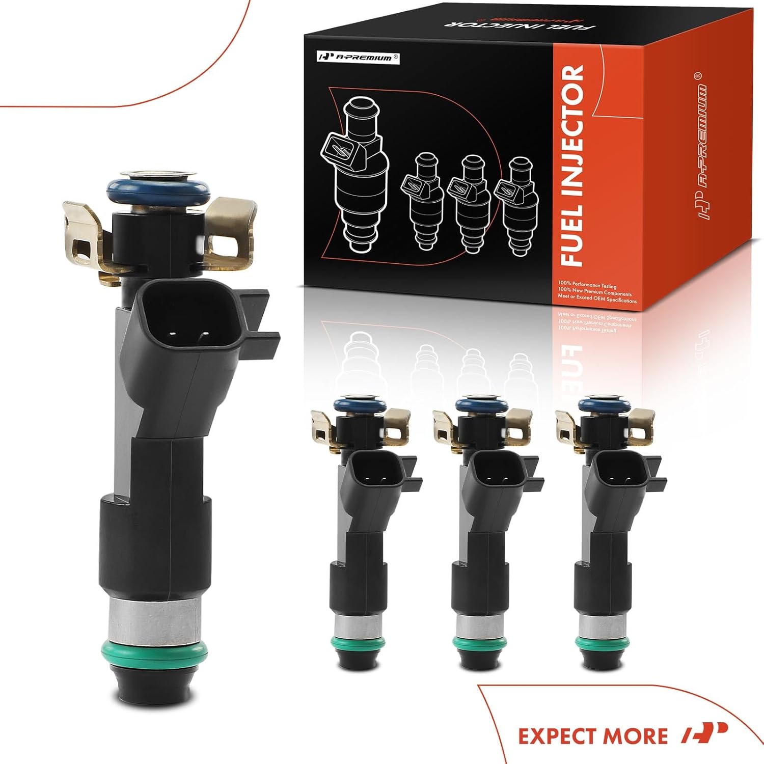 A-Premium Inyectores de combustible 4 piezas compatibles con Pontiac G5, G6, Solstice y Chevy Malibu 2008-2012, cobalto 2008-2010, HHR 2008 y Saturn