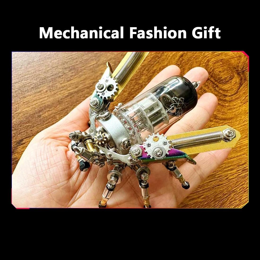 Newcomer Rompecabezas de metal 3D para adultos, luciérnaga mecánica 3D DIY, modelo de montaje de metal de insectos, decoración de piezas coloridas