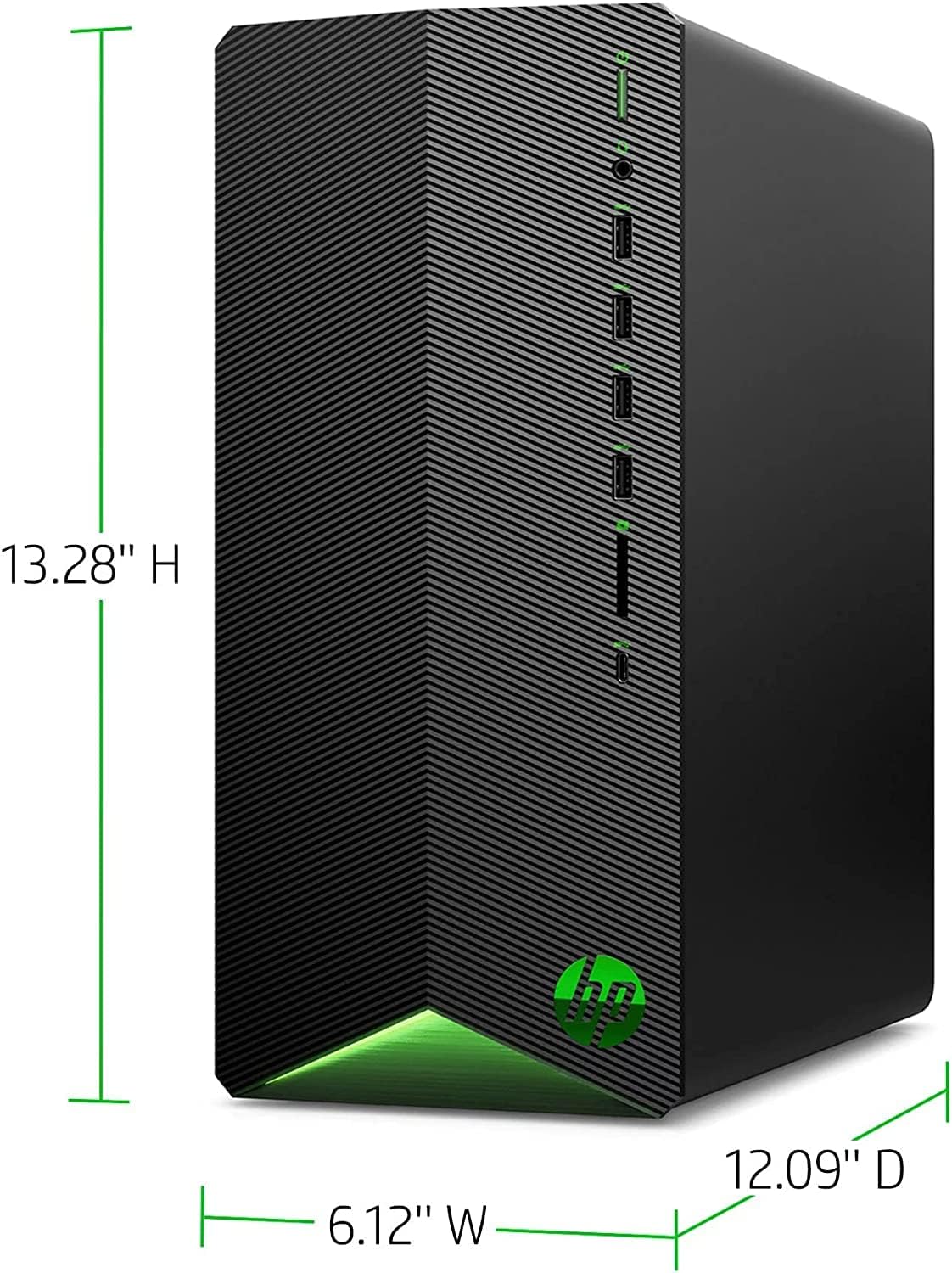 HP PC de sobremesa Pavilion Gaming 2022, AMD Ryzen 5 5600G (Beat i5-12400F), AMD Radeon RX5500, 32 GB de RAM, 1 TB SSD, mouse y teclado con cable,