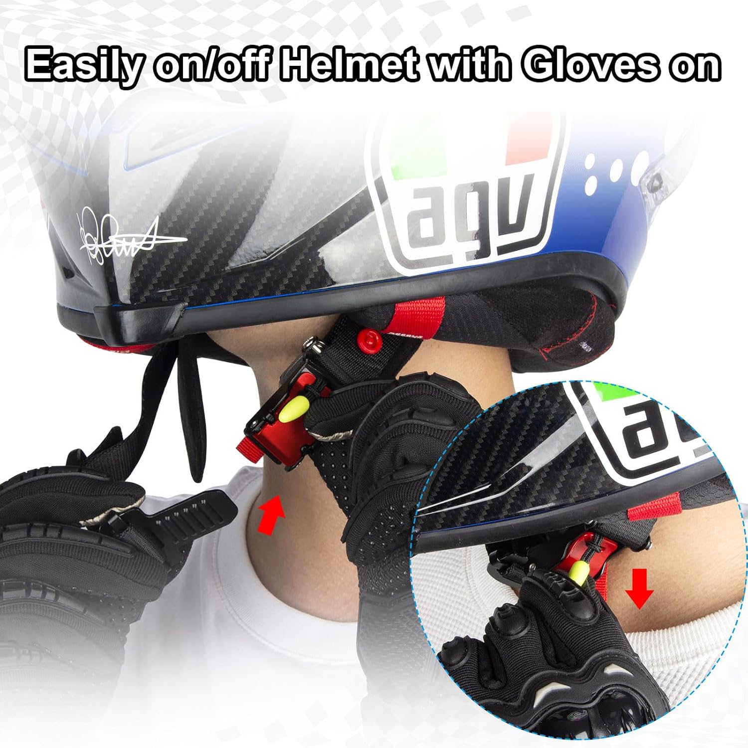 Kit de hebilla de liberación rápida para casco, adaptador de casco de trinquete de acero inoxidable para correa de barbilla de hasta 1 pulgada,