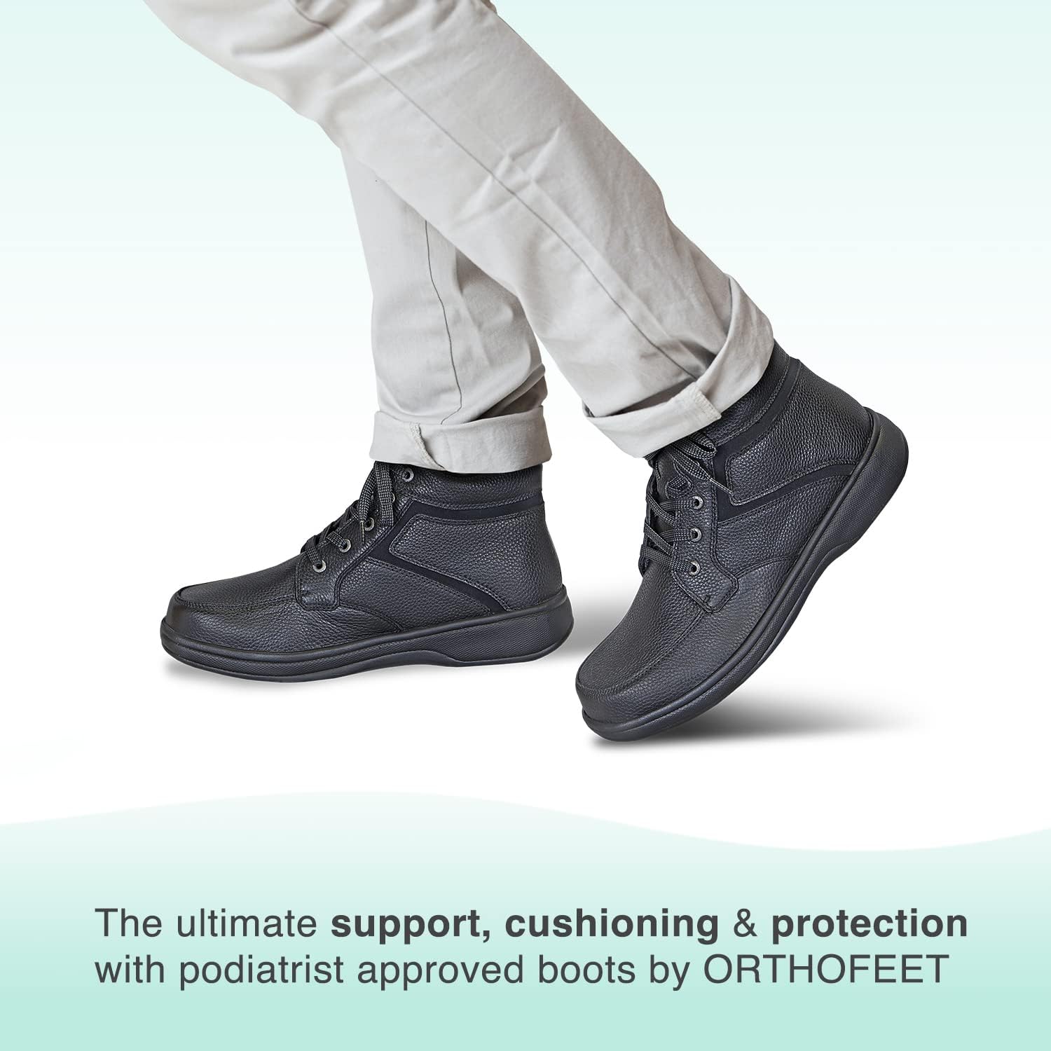 Orthofeet Innovadoras botas ortopédicas para hombres, ideales para fascitis plantar, alivio del dolor de pies y talón. Pantuflas de soporte de arco,