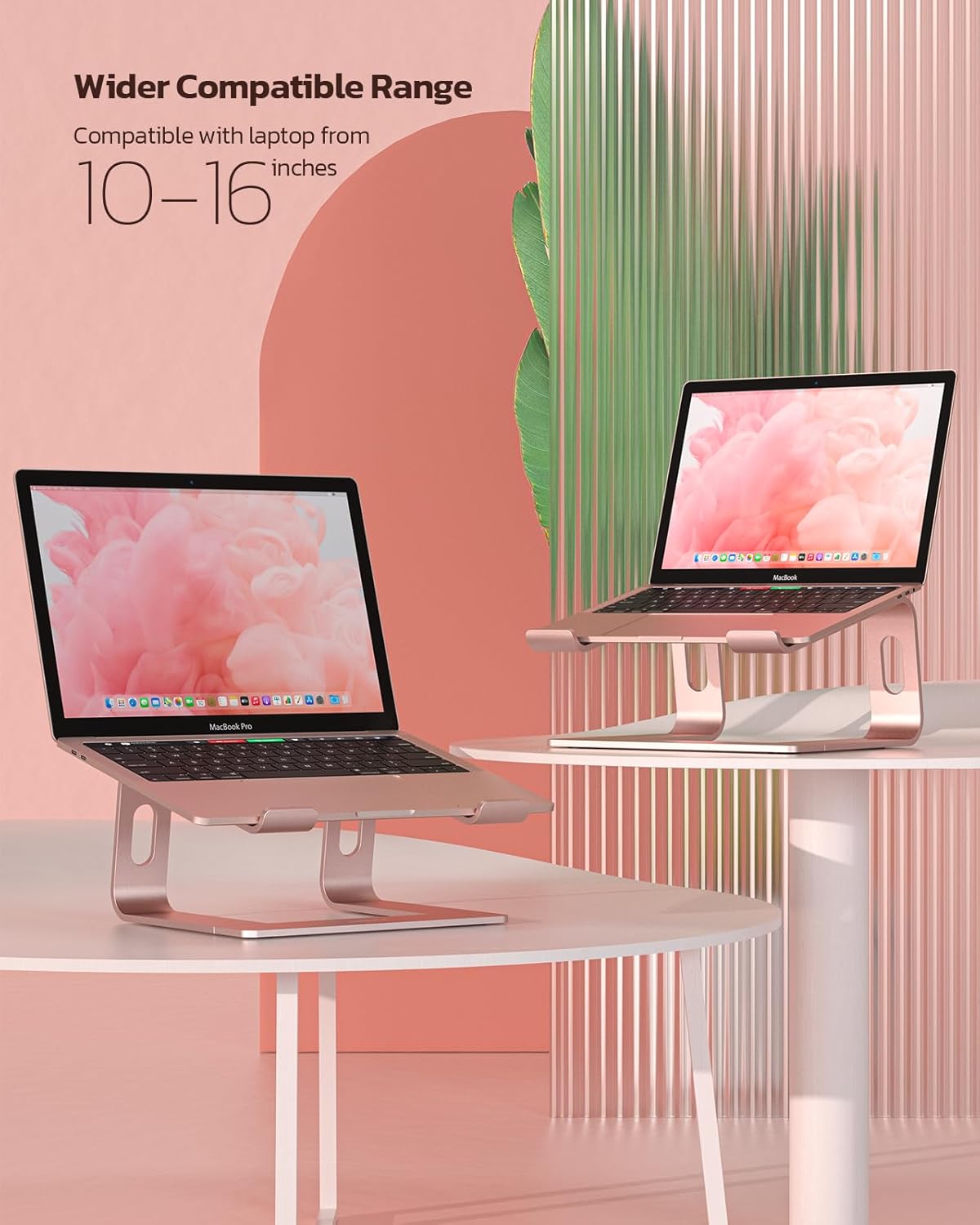 Nulaxy Soporte ergonómico de aluminio para computadora portátil, soporte desmontable para computadora portátil compatible con MacBook Air Pro, Dell