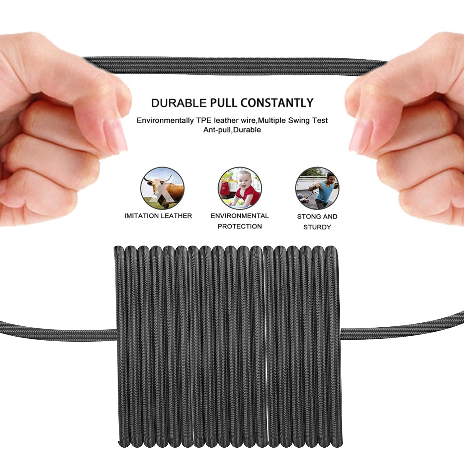 Cable de carga para iPhone más largo de 26 pies, cable de carga USB a Lightning de 26 pies, cable de carga rápida de nailon trenzado de nailon para