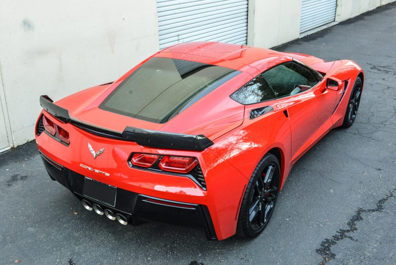 Extreme Online Store Repuesto para todos los modelos Chevrolet Corvette C7 2014-2019  Z06 Z07 Stage 2 Style Rear Trunk Lid Wing Spoiler (fibra de