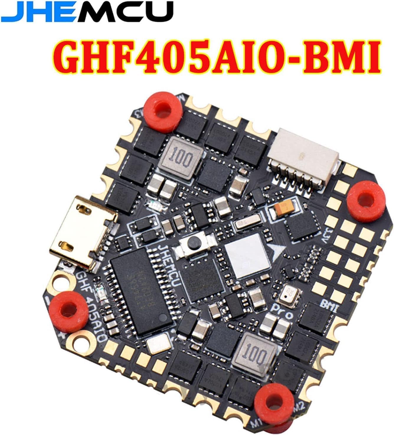 GHF405AIO-BMI F405 Controlador de vuelo W5V 10V BEC incorporado 40A BLHELI_S 2-6S 4 en 1 ESC 25.5X25.0.197 in para FPV Drone