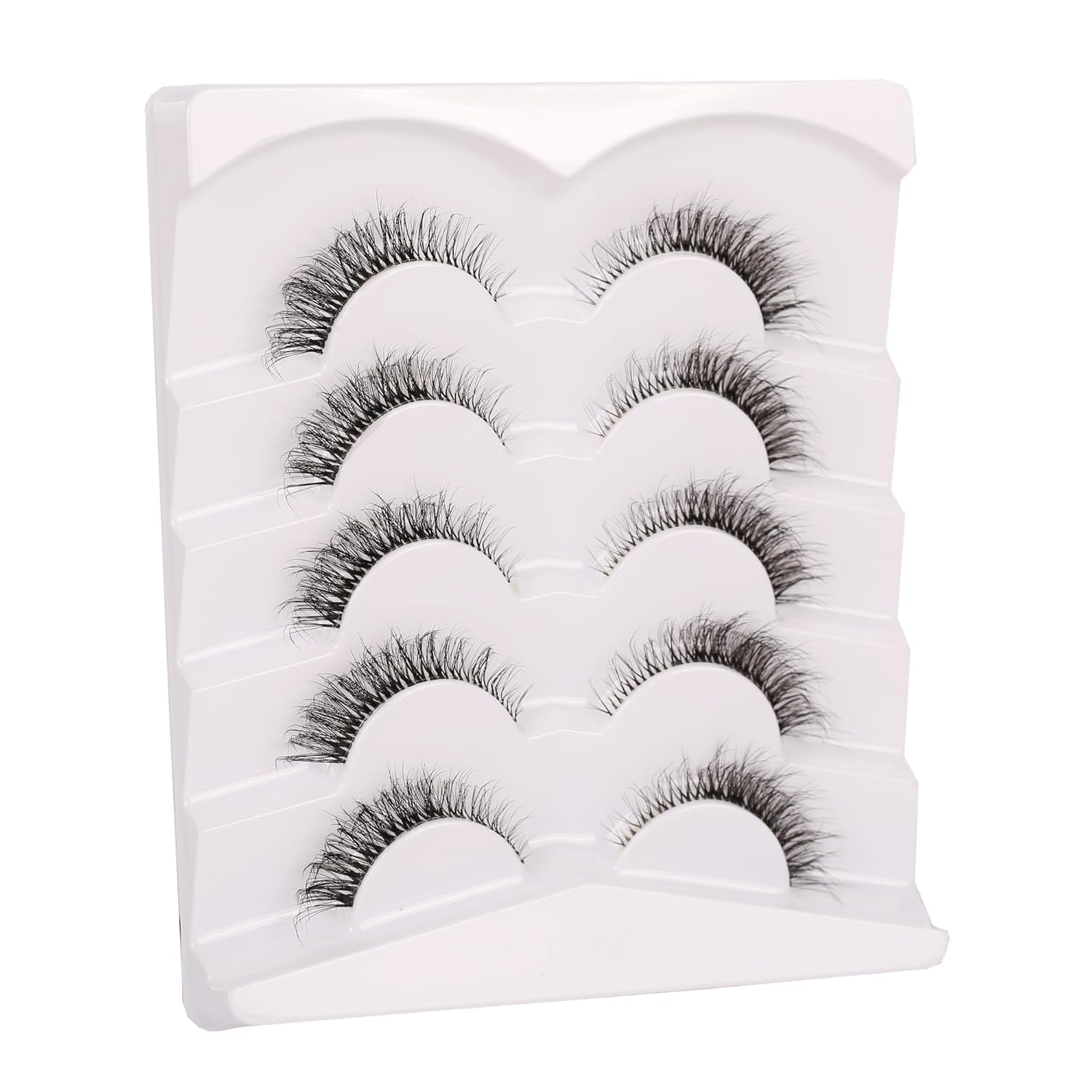 Gmagictobo Pestañas postizas naturales, esponjosas, con aspecto de ojo de gato, pestañas cortas y transparentes, pestañas postizas de volumen 3D,