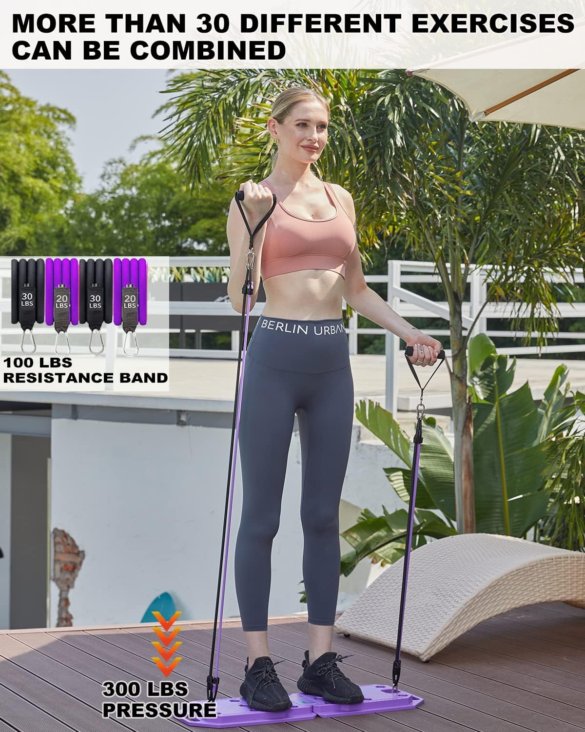 Tabla de levantamiento de pesas, barra de flexiones plegable portátil 18 en 1, asas de empuje para piso, equipo de entrenamiento en casa,