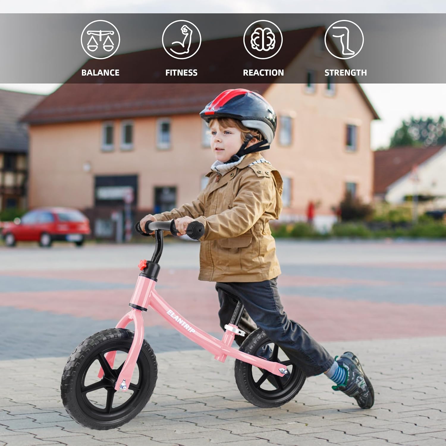 Elantrip Bicicleta de equilibrio para niños, juguetes de regalo de cumpleaños para niños y niñas de 1 a 3 años, bicicletas sin pedales para niños
