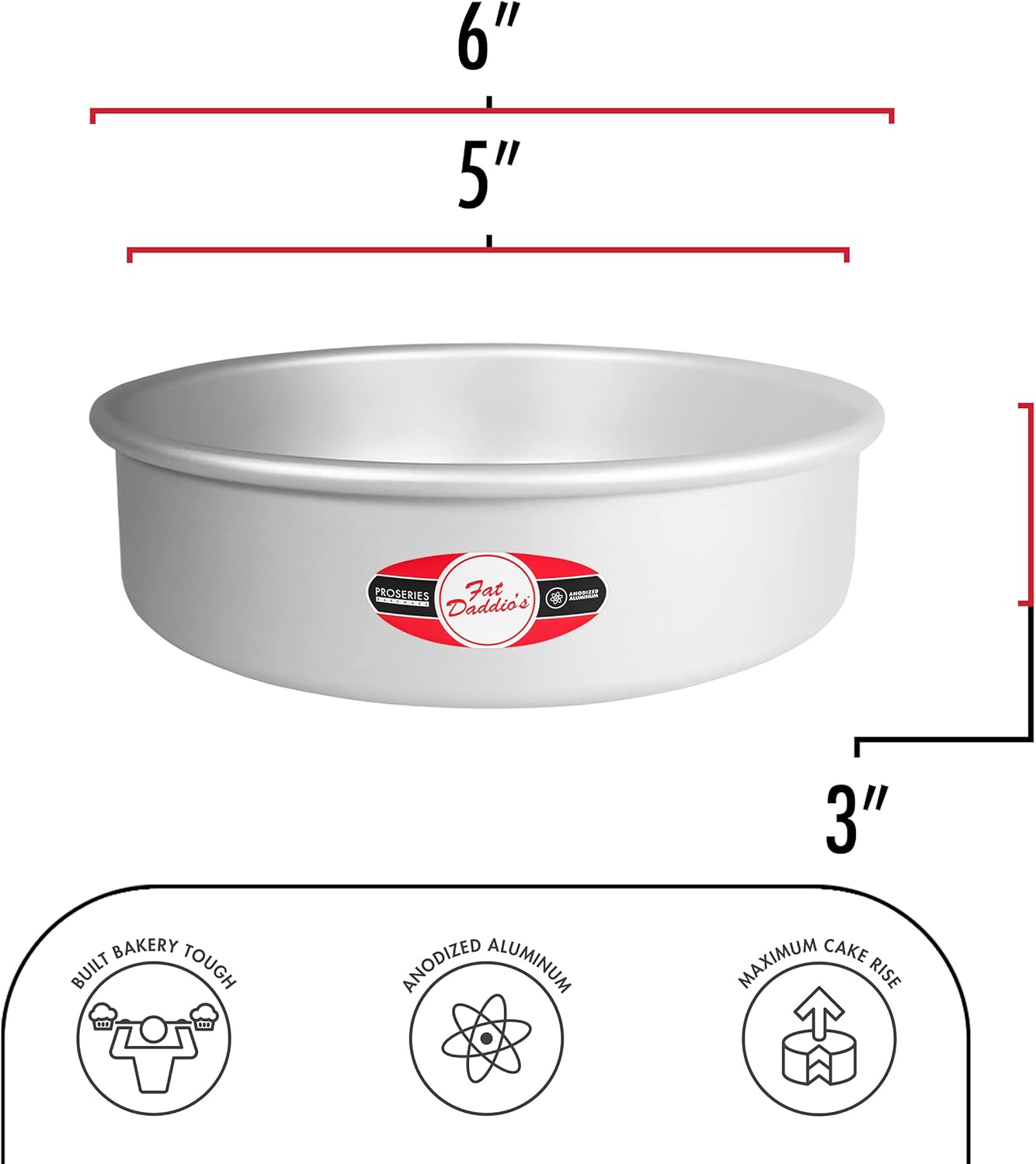 Fat Daddio’s PRD – Set de bandejas para hornear de alumino anodizado, Juegos, Plateado