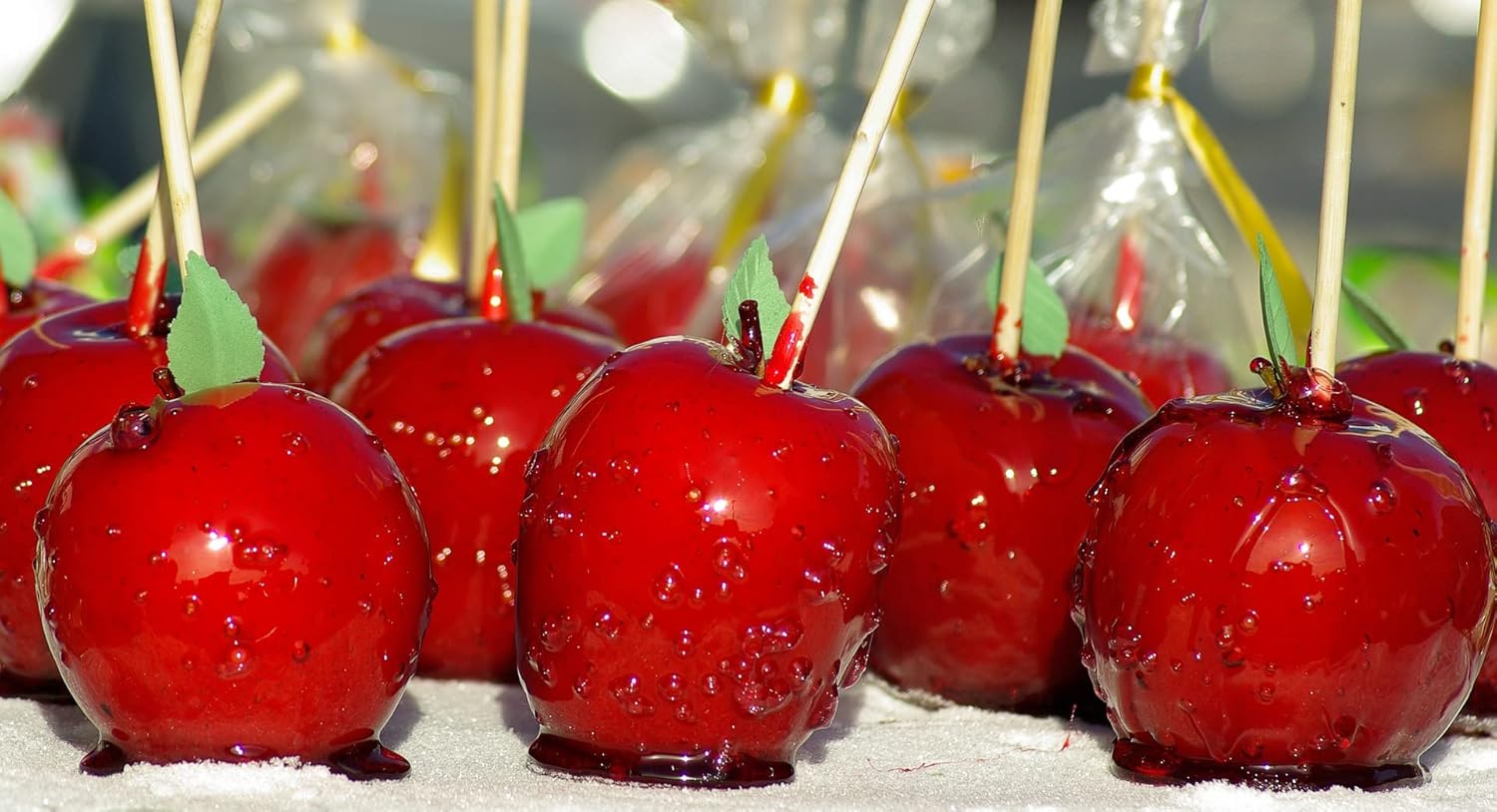KingSeal Pinchos de manzana de caramelo de madera de bambú natural, palos, 5.5 pulgadas x 0.256 in de diámetro, punto romo para seguridad, paquete