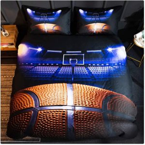 Juego de ropa de cama deportiva 3D de baloncesto para adolescentes y niños, juegos de funda de edredón con fundas de almohada, tamaño individual XL, Juego de ropa de cama deportiva 3D de baloncesto para adolescentes y niños, juegos de funda de edredón con fundas de almohada, tamaño individual XL,
