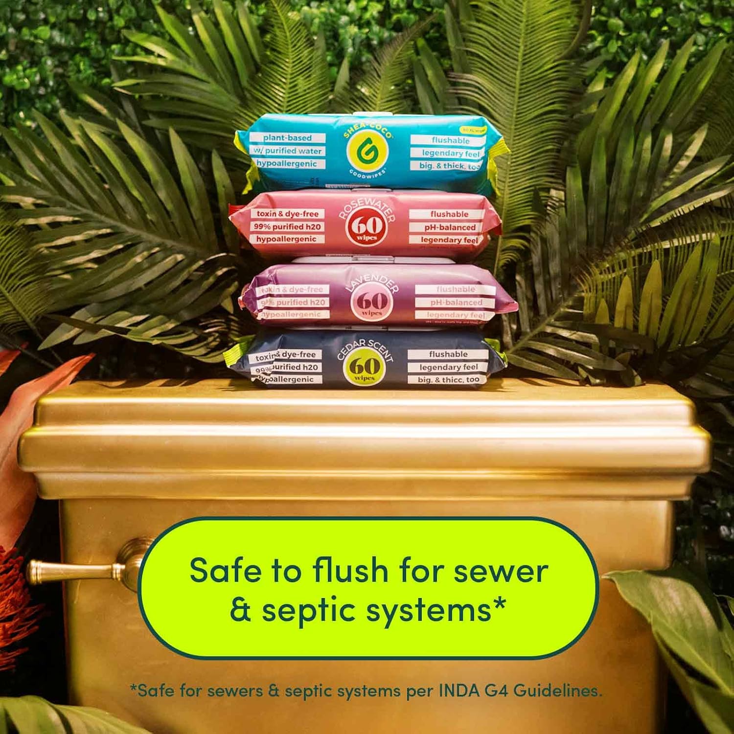 Goodwipes Toallitas desechables para glúteos hechas con botánicos calmantes y aloe – Dispensador de toallitas húmedas suave y suave para uso