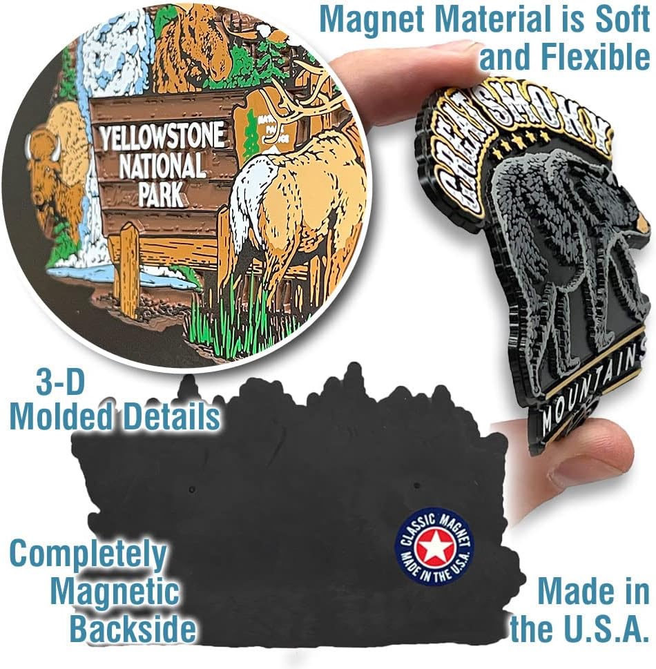 Imán de oso negro Gatlinburg de Classic Magnets, 4.1 x 2.5 pulgadas, recuerdos coleccionables fabricados en los Estados Unidos