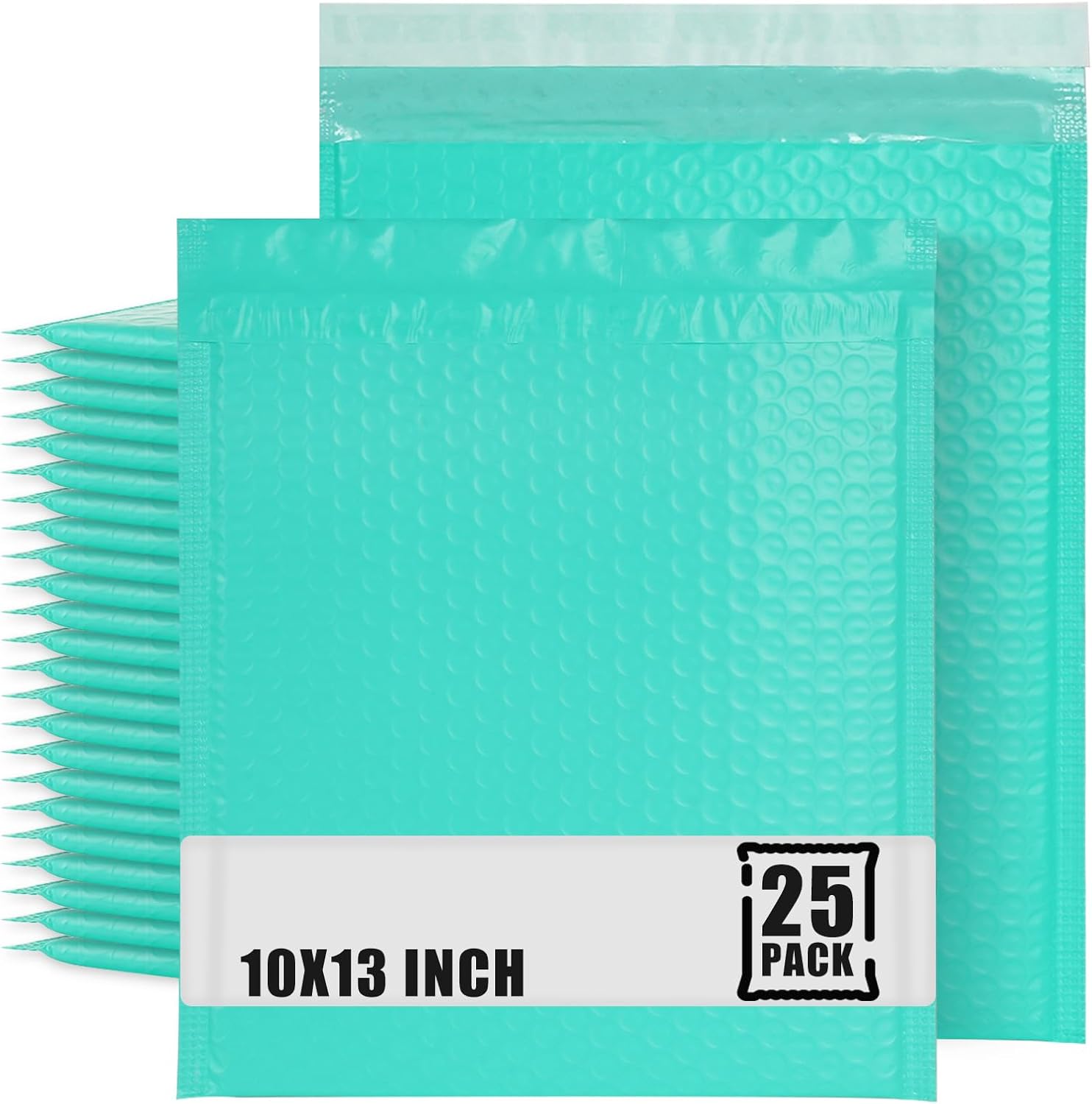 25 sobres de burbujas de 10 x 13 pulgadas, sobres acolchados autosellantes de burbujas, sobres de burbujas impermeables para envío y embalaje, verde