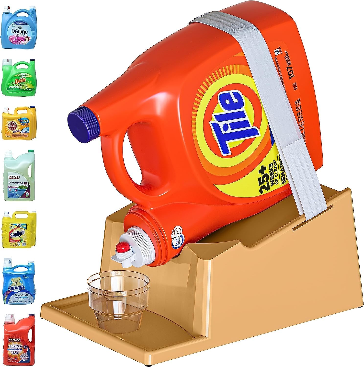 Organizador líquido de detergente para ropa, solución perfecta para la organización de la lavandería. Sirve como soporte para almacenamiento de