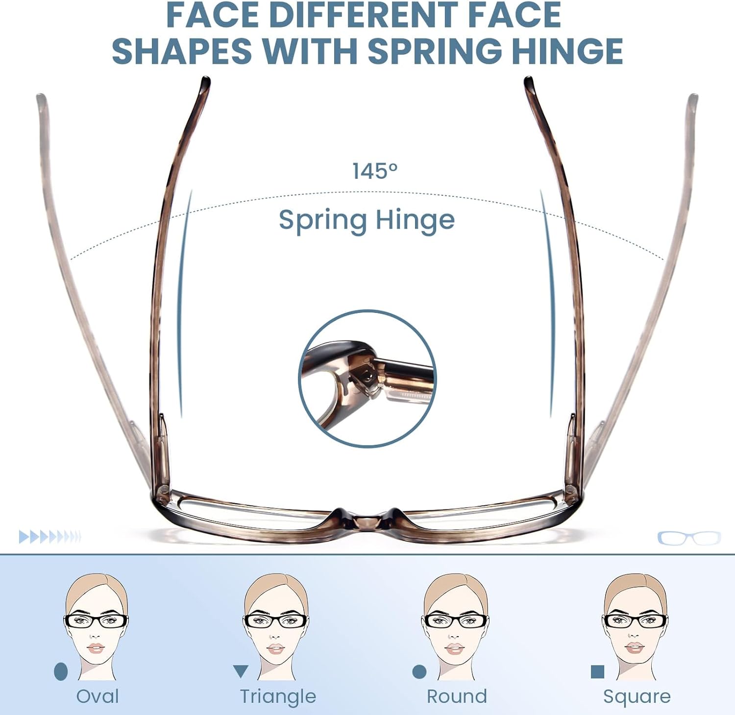 Gaoye 6 Pack Reading Glasses for Women, Blue Light Readers for Women Men, Anti Eye Strain Computer Reading Eye Glasses