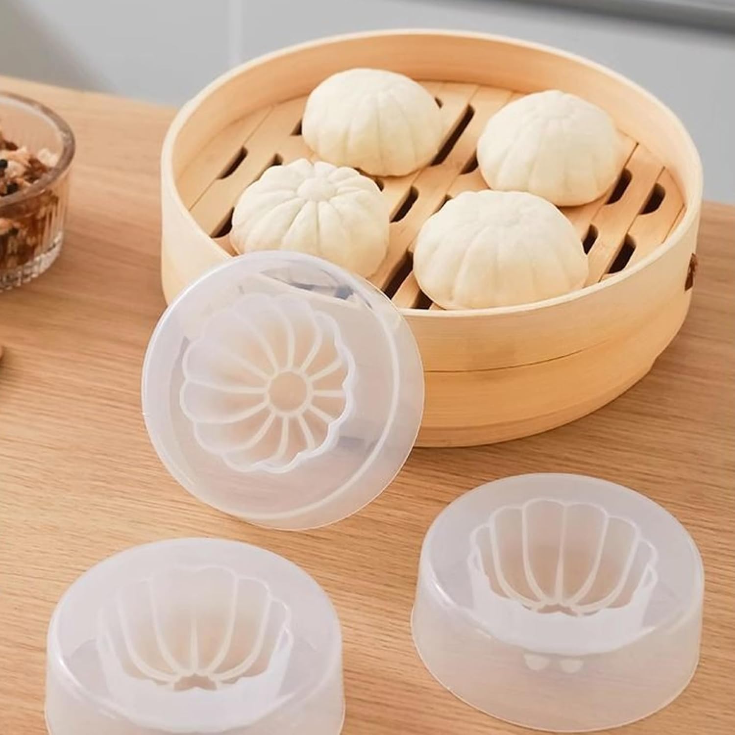 10 piezas de Baozi hechas a mano, estilo chino, antiadherente, relleno al vapor, molde para hacer bollos hechos a mano para hacer bollos para el
