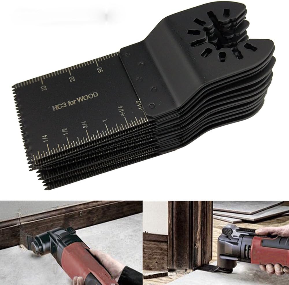 Juego de hojas de sierra oscilantes de madera mixta para Fein Multimaster, cable Porter Rockwell, Black & Decker, Bosch Craftsman, Ridgid Ryobi,