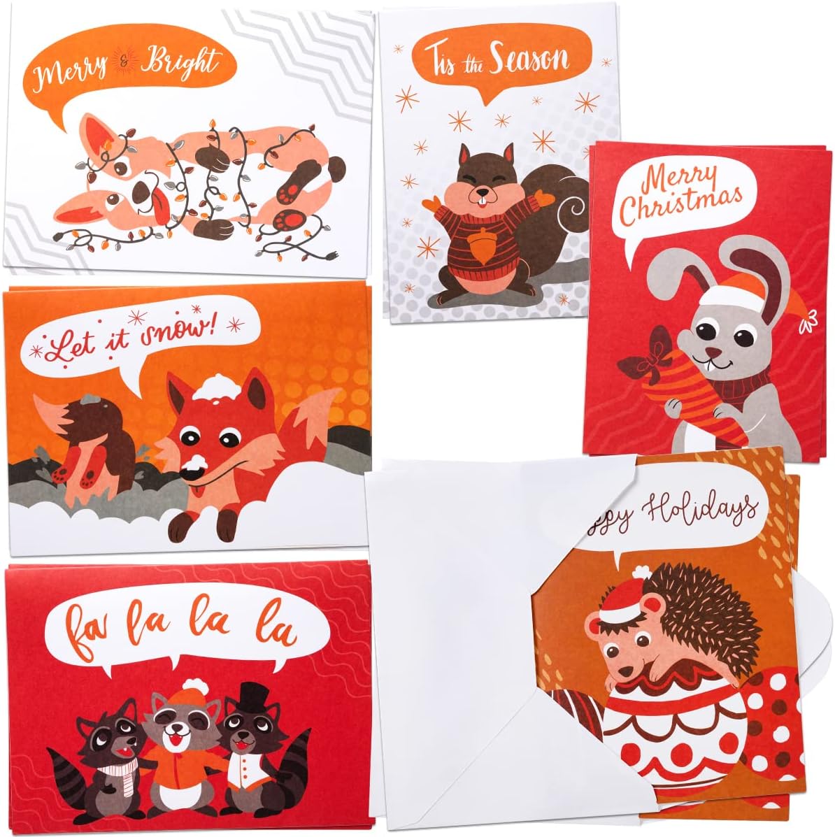 JOYIN Colección de 72 tarjetas de felicitación navideñas con sobres para la temporada de Navidad de invierno, regalos navideños, tarjeta de regalo