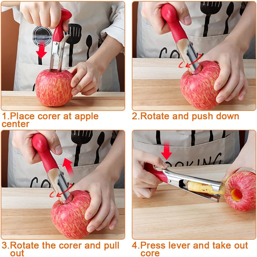 Descorazonador de manzana de alta calidad, herramienta de descorazonador de manzana resistente para eliminar hoyos, removedor de núcleo de fruta de