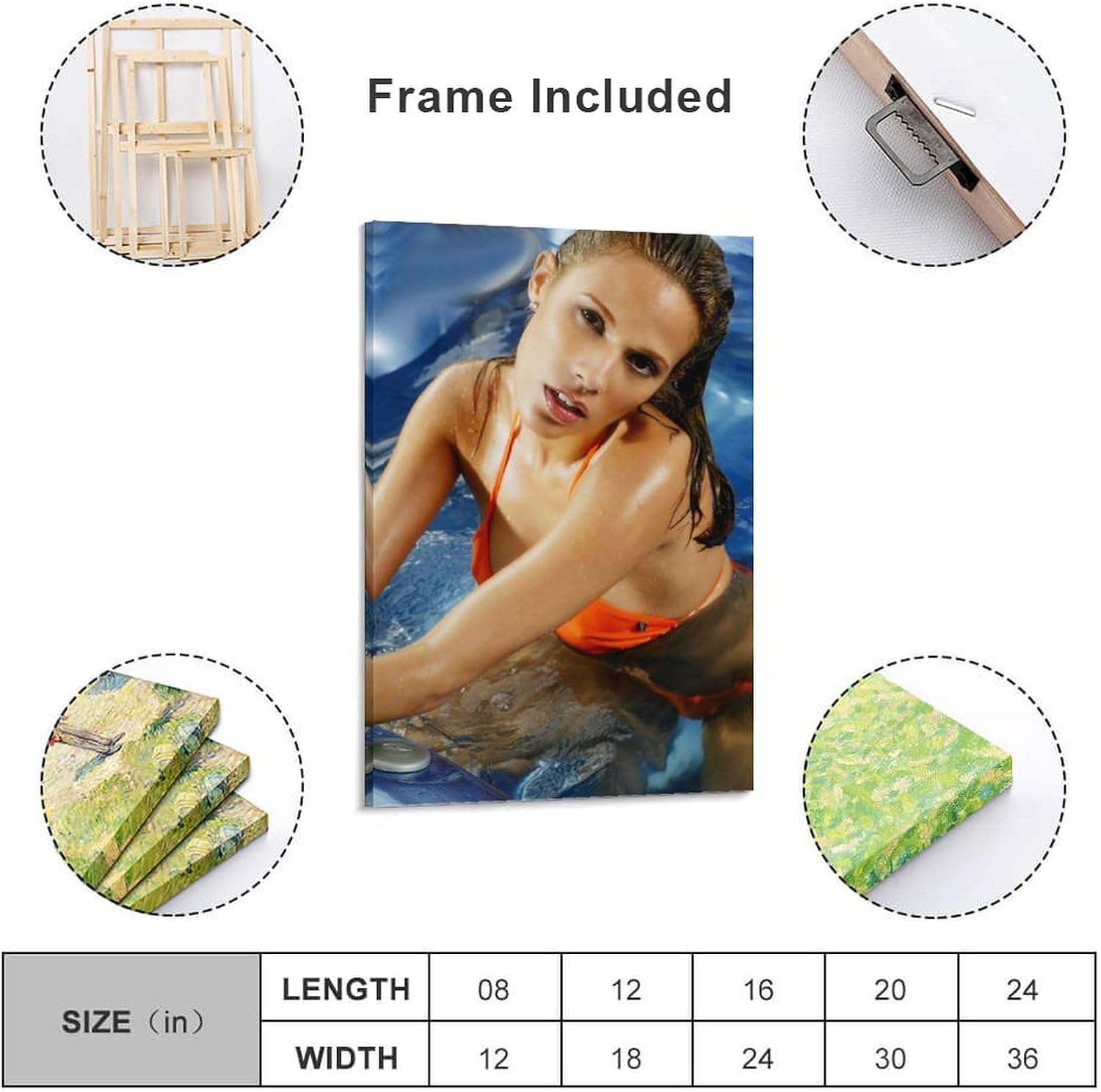 Póster de Bonnie-Jill Laflin, modelo caliente y sexy, impresión artística de pared, pintura fotográfica, cuadro colgante, decoración de dormitorio