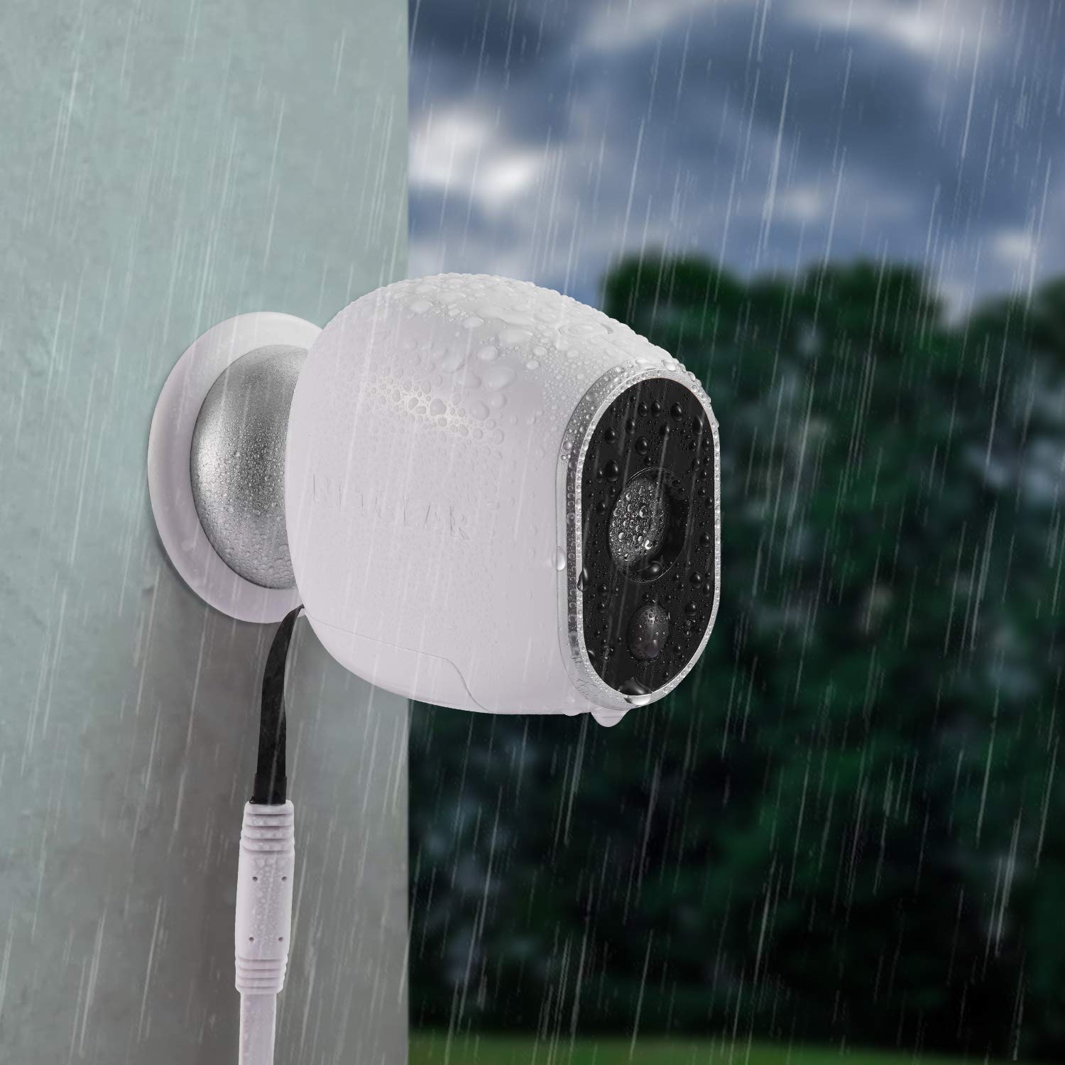 Adaptador de corriente compatible con Arlo (reemplazo CR123A), con cable de 25 pies24.6 ft resistente a la intemperie para exteriores alimenta