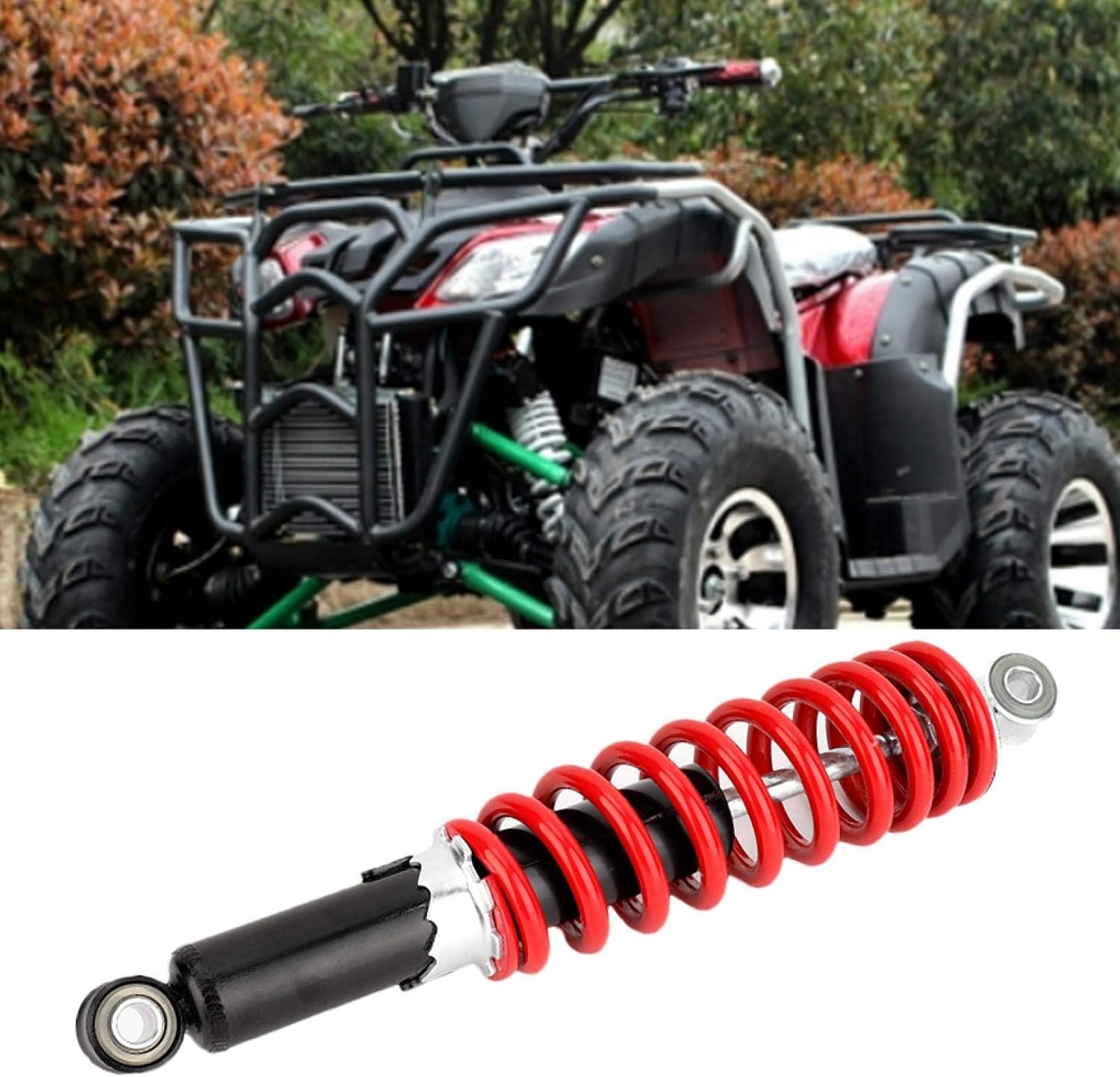 KIMISS Suspensión de ajuste del amortiguador, 12.008 in amortiguadores delanteros de suspensión para 110cc 150cc 200cc 250c ATV Quad Bike