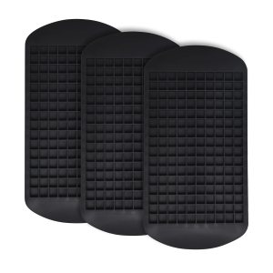 Bandejas de silicona para cubitos de hielo, molde para cubitos de hielo de fácil liberación de 9 x 5 pulgadas, bandeja de hielo negra duradera y Bandejas de silicona para cubitos de hielo, molde para cubitos de hielo de fácil liberación de 9 x 5 pulgadas, bandeja de hielo negra duradera y