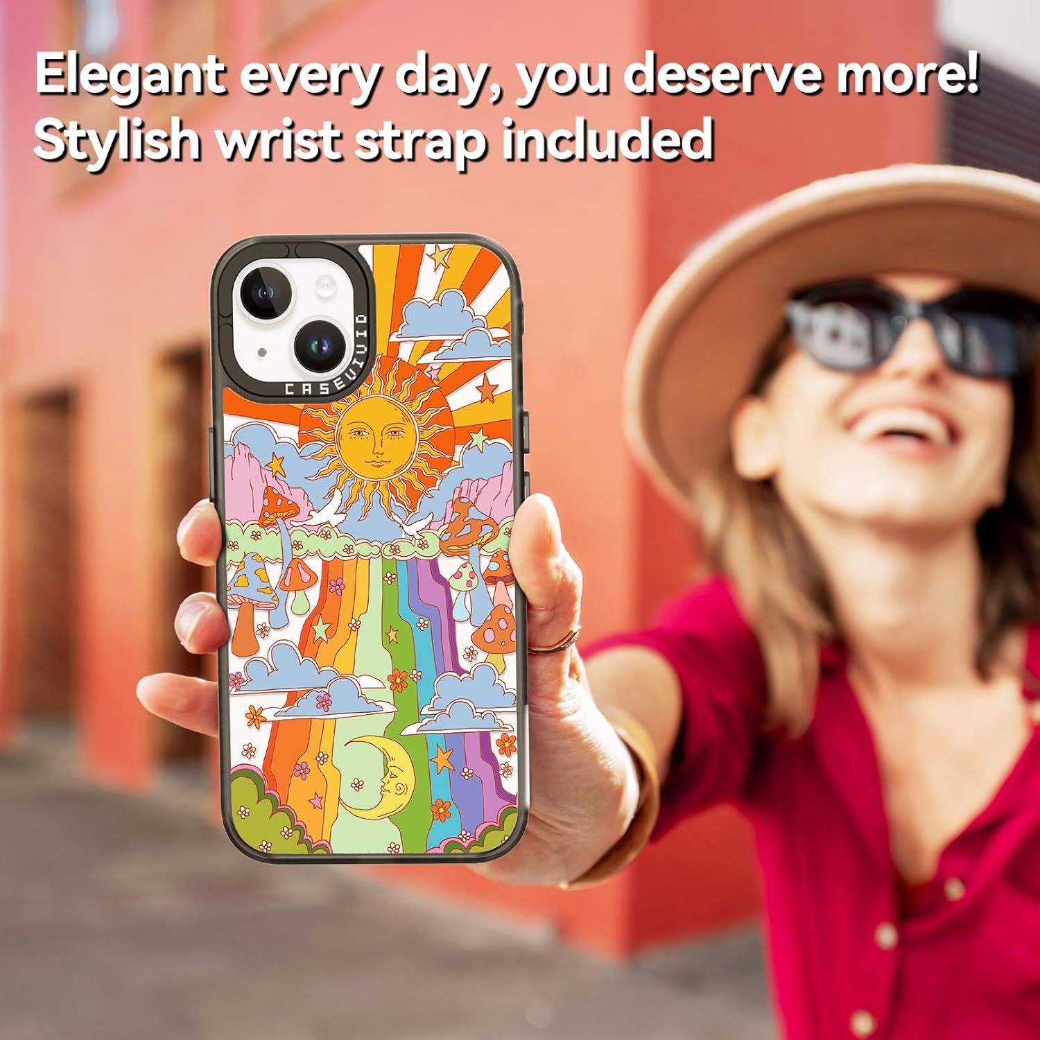 Funda compatible con iPhone 15, bonita estética, duradera y a la moda, divertida funda para teléfono, diseño de hongos femeninos para mujeres y