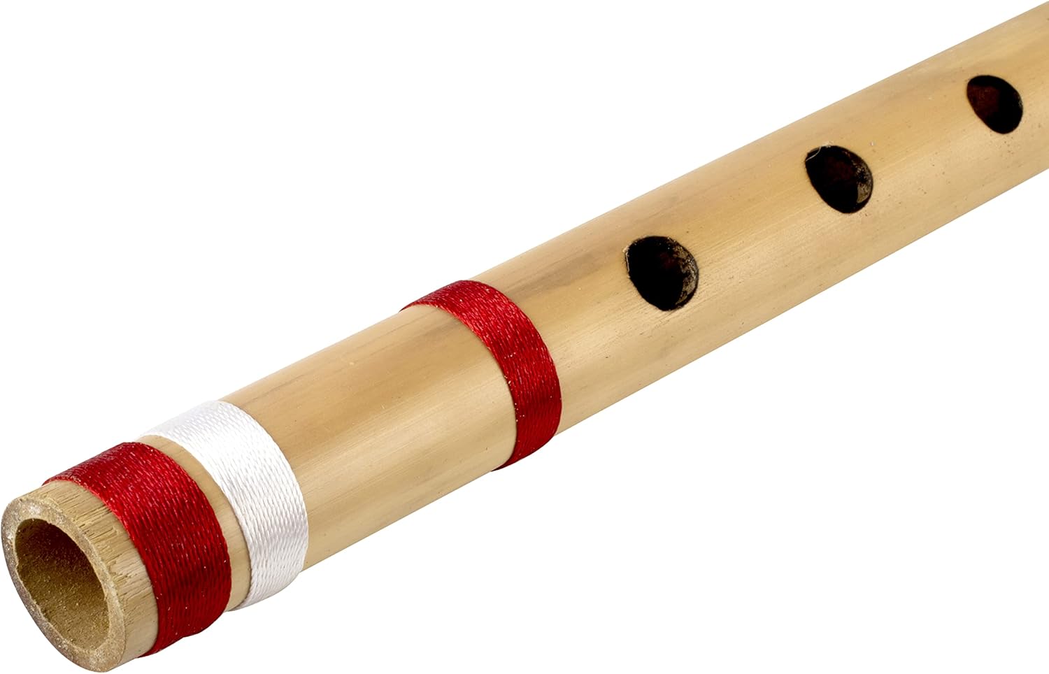 Flauta de bambú de madera india auténtica de 17 pulgadas en “G” Key Fipple Woodwind Grabadora de instrumentos musicales Bansuri tradicional, hechos