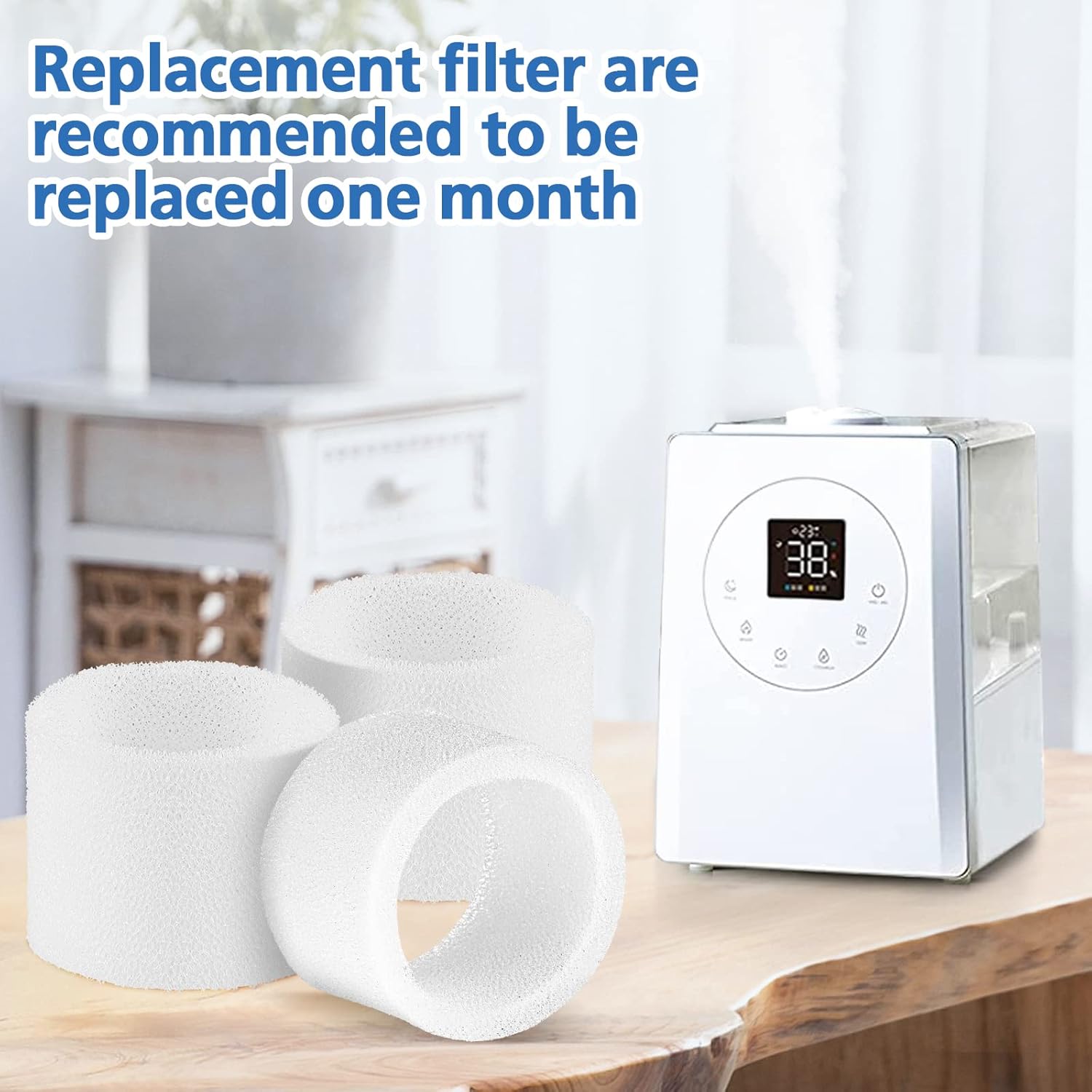 Paquete de 30 filtros de repuesto para humidificador compatibles con LEVOIT Dual150, Dual200S, Classic300(S), humidificadores serie LV600S, pieza de