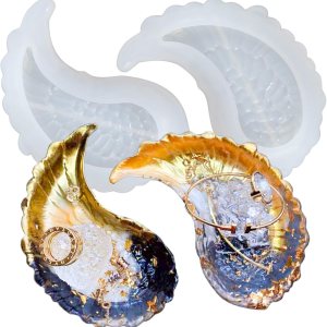Plato de baratija de ala de ángel, moldes de silicona de resina epoxi, cemento de hormigón, bandeja de almacenamiento de joyas de bricolaje, Plato de baratija de ala de ángel, moldes de silicona de resina epoxi, cemento de hormigón, bandeja de almacenamiento de joyas de bricolaje,
