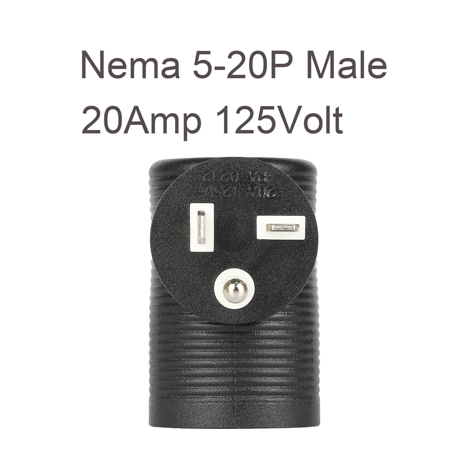 Adaptador de corriente en ángulo derecho, adaptador de corriente de ángulo descendente, ángulo Nema 5-20P macho a 5-20R hembra, adaptador de CA