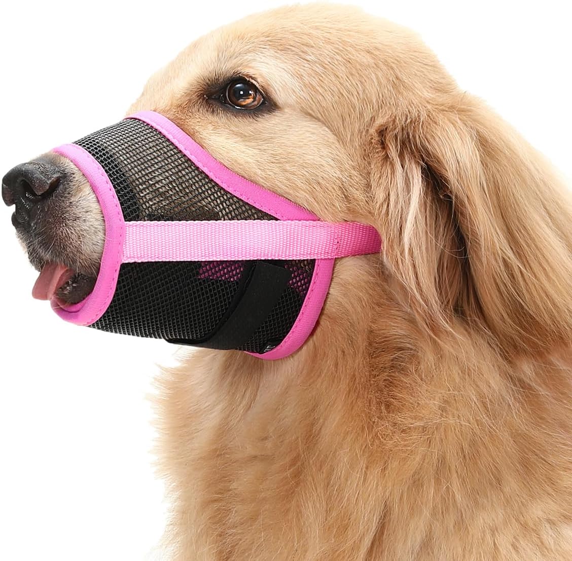 Bozal para perro, bozales de malla transpirable con gancho y bucle ajustables para perros pequeños, medianos y grandes, caniche Border Collie