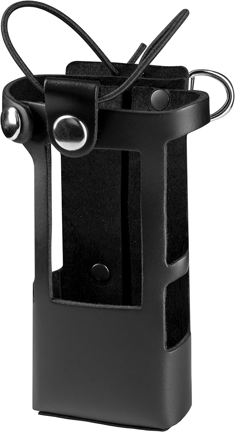 Paquete de correa de radio de bomberos y soporte de cuero incluye funda de radio, correa, correa estabilizadora, protectores de cables