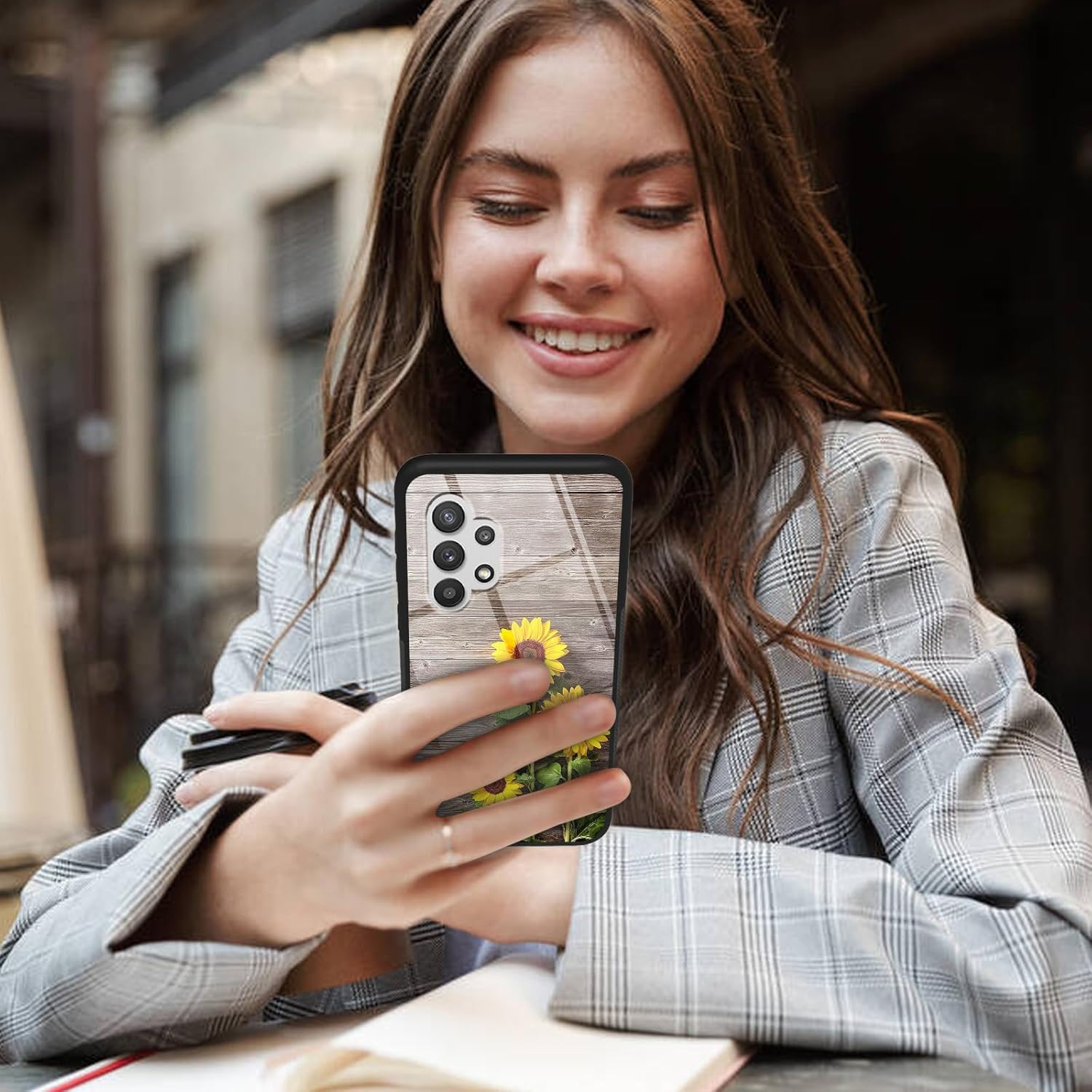 Funda para Samsung Galaxy A32 5G a prueba de golpes de TPU suave para mujeres y hombres, contraportada dura de vidrio templado antiarañazos para