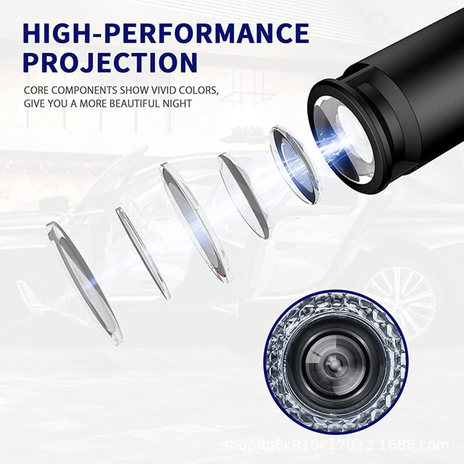 Luz de logotipo para puerta de automóvil, proyector HD, luces de bienvenida láser, luz de logotipo de sombra fantasma, compatible con Volvo XC60 XC90