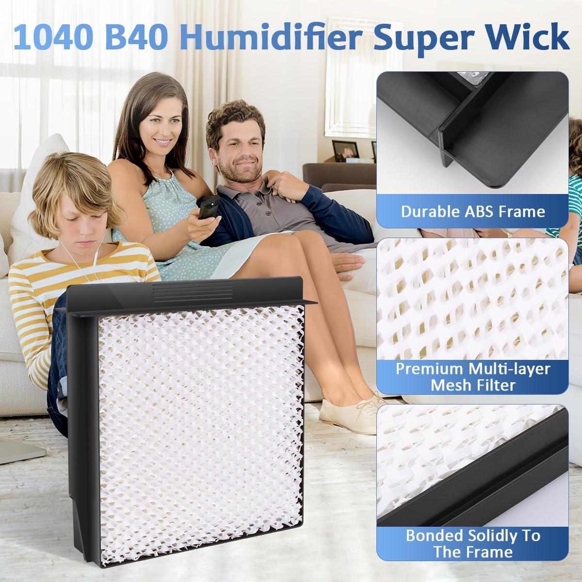 Eagleggo Filtro humidificador 1040 compatible con humidificadores de aire Essick Modelos 3D6-100, 5D6-700, 7D6-100, D46-720, E27-000 y E35-000,